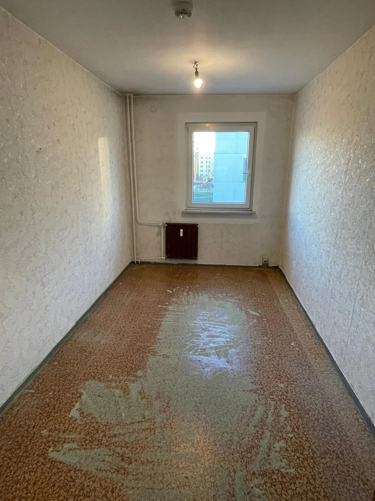 Empty, broom-clean flat after the clearance